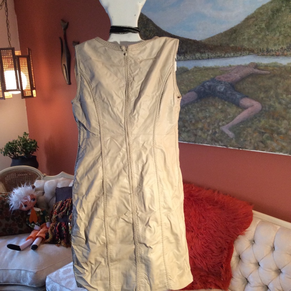 Creme Pleather Max Studio Dress - Picture 2 of 3